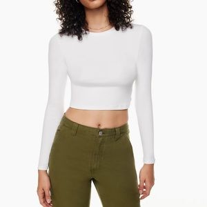 TNA Ribbed Waist Longsleeve (WHITE)